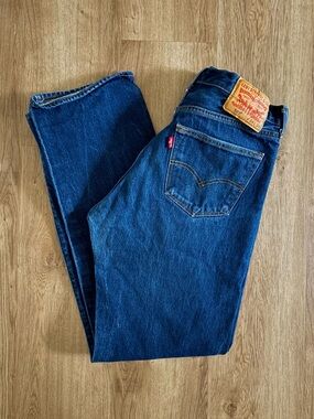 Levi's Men's 501 Shrink To Fit Classic Blue Denim Jeans Sz 34x34